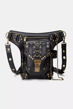 Steampunk Rivet Decor Multipurpose Crossbody Bag