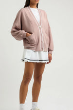 Contrast Trim V Neck Button Up Cardigan