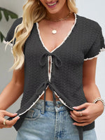 Tie-Front Knit Cardigan