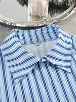 Striped Cami & Shirt and Pants Lounge Set