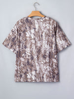 Camouflage Woodland Print Drop Shoulder Tunic Tee