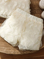 Children's Bow Ruffled Top and Shorts Set
