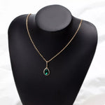18K Gold-Plated Teardrop Pendant Necklace