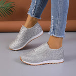 Round Toe Glitter Slip-Ons