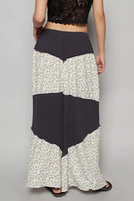 POL Contrast Floral Drawstring Wide Leg Pants