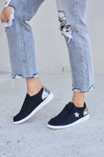 Forever Link Star Lace-Up Flat Sneakers - Ladyez