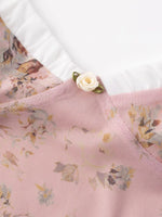 Floral Print Maxi Cami Dress with V-Neck - Ladyez