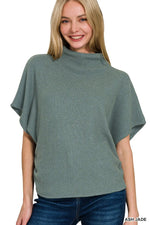 Zenana Mock Neck Top and Pants Sweater Set