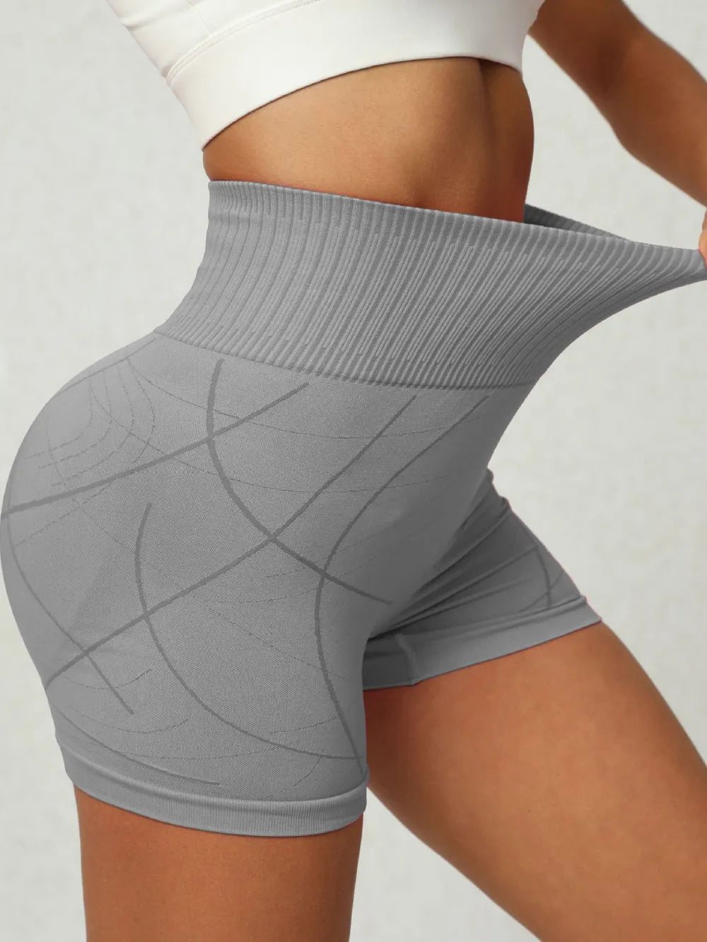 High Waist Active Shorts - Ladyez