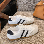 Striped Lace Up Casual Sneakers