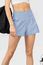 Elastic Waist Pocketed Active Shorts - Ladyez