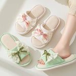 Open Toe Flats Slippers - Ladyez
