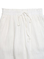 Lace Trim Wide Leg Pants