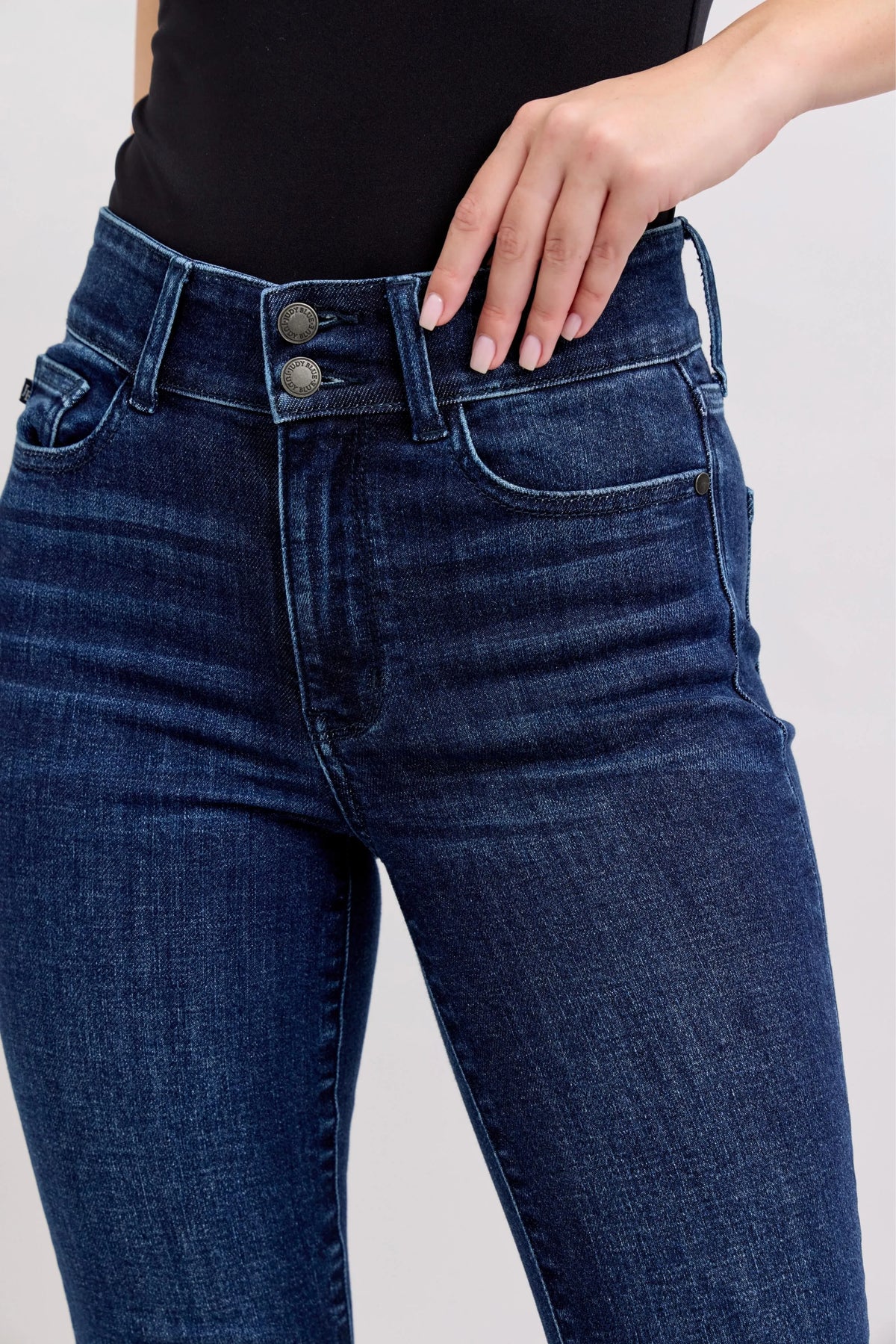 Judy Blue High-Waist Double Waist Band Skinny Jeans - Ladyez