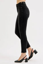 RISEN Full Size Tummy Control High Rise Adjustable Waist Skinny Jeans Plus Size - Ladyez