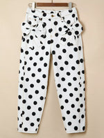 Polka Dot High-Waisted Jeans
