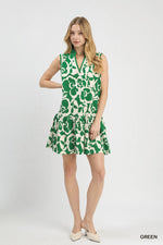 Umgee Floral Sleeveless Tiered Dress