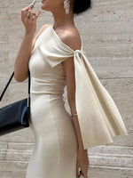 Elegant Sleeveless Tie-Shoulder Maxi Dress