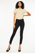 Kancan High Rise Frayed Hem Skinny Jeans - Ladyez