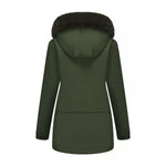Full Size Fur Hooded Warm Winter Parka Outerwear Plus Size