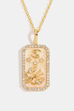 Rhinestone Constellation Pendant Copper Necklace