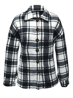 Plaid Button-Up Jacket