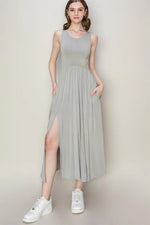HYFVE Sleeveless Slit Midi Dress - Ladyez