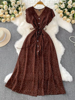 Polka Dot Button-Down Dress