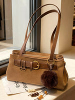 Buckle Decor Shoulder Bag