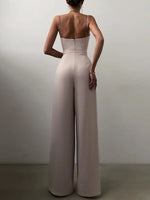 Full Size Spaghetti Strap Wide Leg Jumpsuit Plus Size