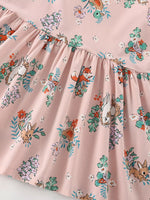 Children's Sleeveless Floral Animal Print Casual Dress