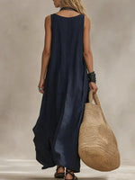 Full Size Scoop Neck Sleeveless Maxi Dress Plus Size