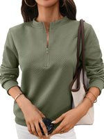 Textured Quarter-Zip Sweatshirt