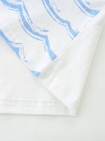 Children's Nautical Sailboat Print Crew Neck T-Shirt