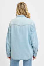 RISEN Western Yoke Style Relaxed Fit Denim Shirts
