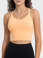 Millennia Crisscross Round Neck Active Tank - Ladyez