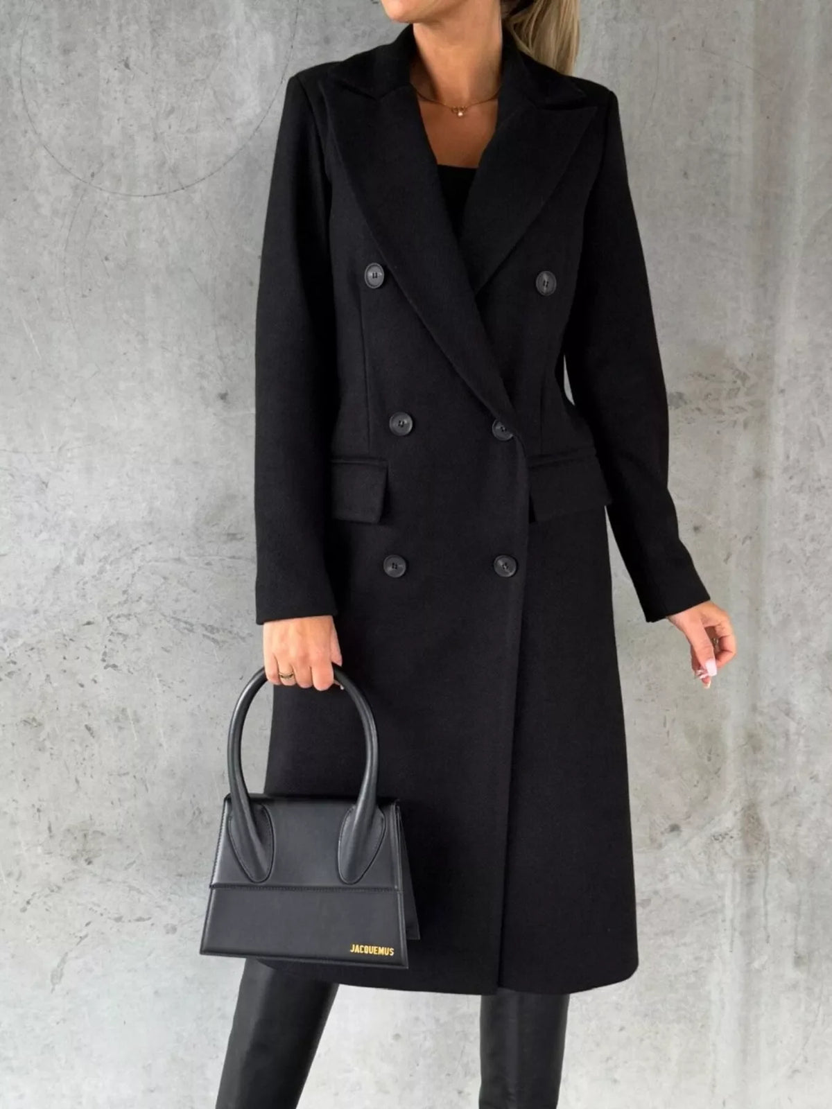 Double-Breasted Longline Coat