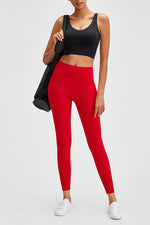 Millennia Wide Seamless Band Waist Sports Leggings - Ladyez