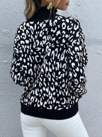 Leopard High Neck Pullover Sweater