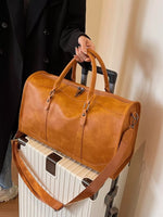 Vintage Leather Duffle Bag