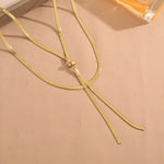 Layered Snake Chain Y Necklace