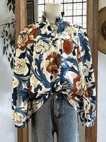Floral Print Long Sleeve Blouse