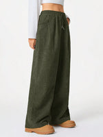 Casual Corduroy Wide Leg Pants