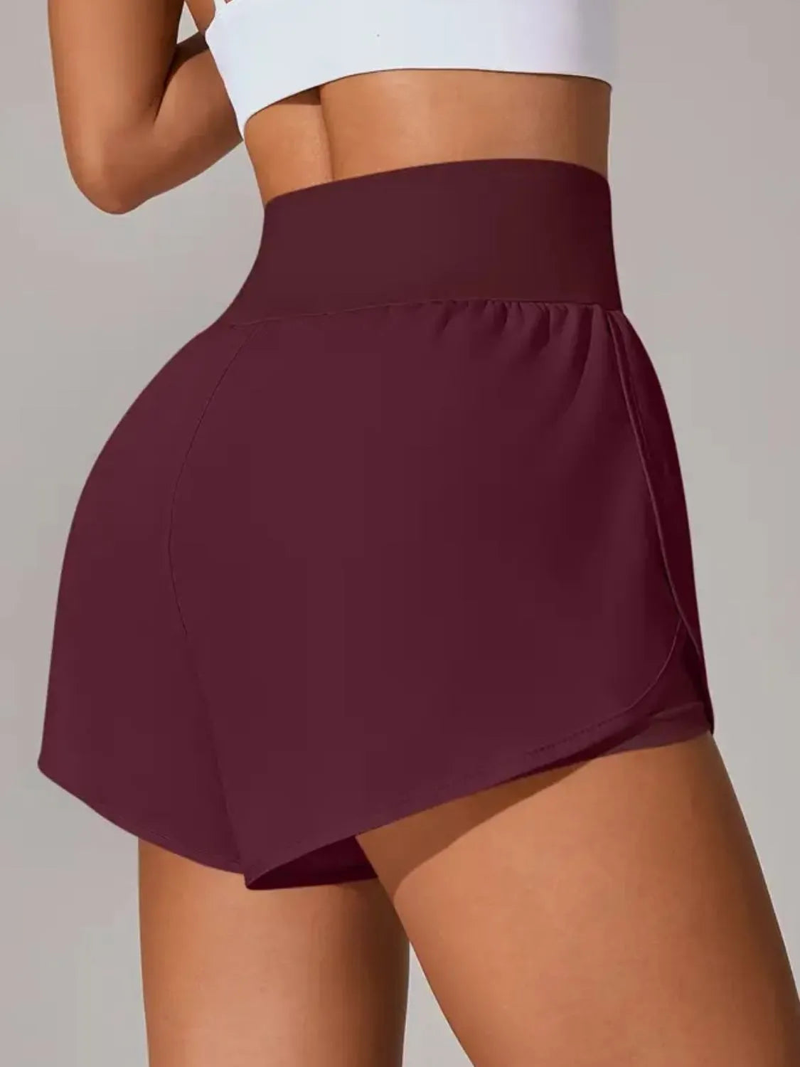 Pocketed High Waist Active Shorts - Ladyez