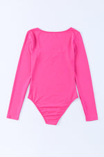 Scoop Neck Long Sleeve Bodysuit - Ladyez