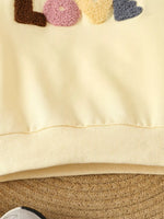 Children's Letter Round Neck Top and Pants Set