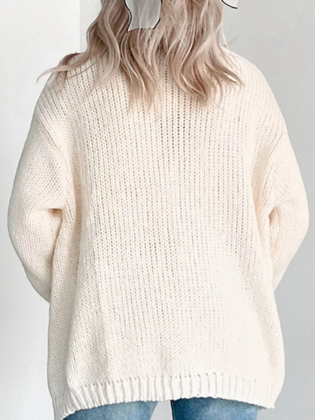 Embroidered Button Up Cardigan