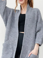 Full Size Chunky Knit Open Front Cardigan Plus Size