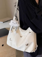 Convertible Cloud Charm Decor Shoulder Bag