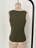Ribbed Knit Slim Fit Tank